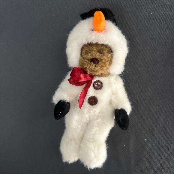 VTG Ganz Wee Bear Village Snowman Bear Pair Plush 1995 Kurt S Adler Christmas - Picture 6 of 12